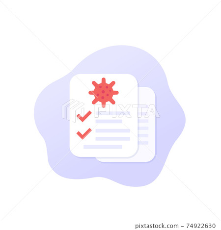 virus test results vector icon virus test results vector icon 74922630
