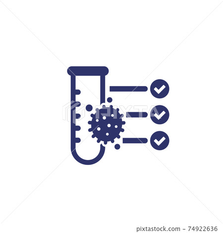 virus and test tube icon 74922636