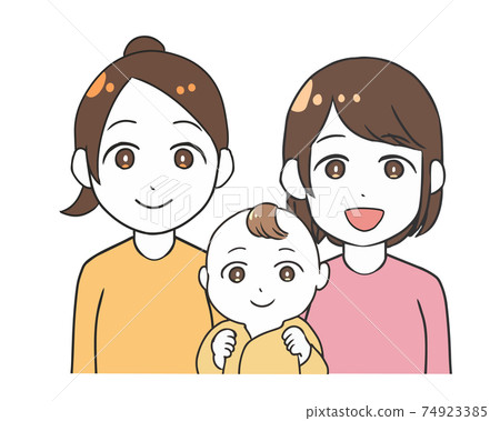 Homosexual couple lesbian baby Homosexual couple lesbian baby 74923385