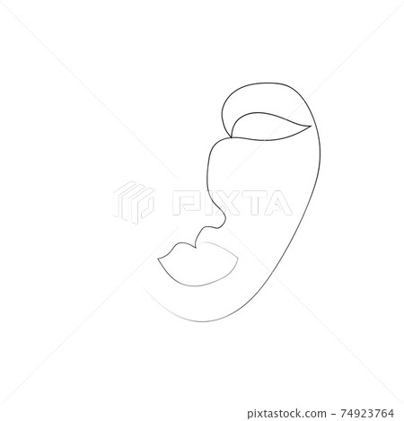 Continuous line, drawing of set faces and hairstyle, fashion concept, woman beauty minimalist, illustration Continuous line, drawing of set faces and hairstyle, fashion concept, woman beauty minimalist, illustration 74923764