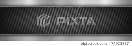 Abstract metal and carbon fiber texture background - Vector 74923827