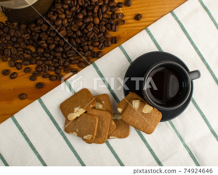 Ginger Snap with Black Coffee, Rectangular Ginger Nut Ginger Snap with Black Coffee, Rectangular Ginger Nut 74924646