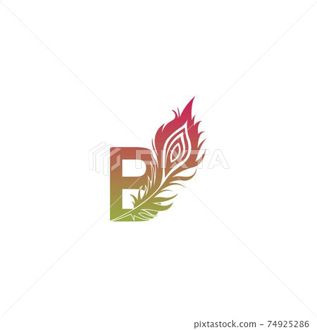 Letter B  with feather logo icon design vector 74925286