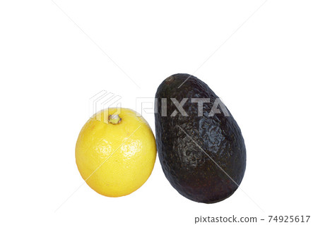 Avocado & lemon white background Avocado & lemon white background 74925617