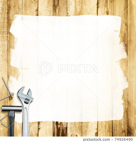 Tool and wood grain background material-There are multiple variations 74926490
