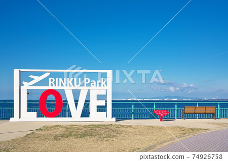 [Kansai International Airport from Rinku Park] Rinku Traffic South, Izumisano City, Osaka Prefecture 74926758