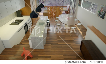 Cafe-style living room 74929091