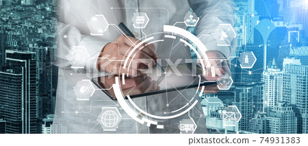 Advanced communication and global internet network connection in smart city 74931383