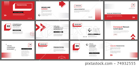 Presentation and slide layout template. Red geometric modern design background. Use for business annual report, flyer, marketing, leaflet, advertising, brochure, modern style. Presentation and slide layout template. Red geometric modern design background. Use for business annual report, flyer, marketing, leaflet, advertising, brochure, modern style. 74932555