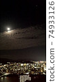 月光下的雲層和夜景 74933126