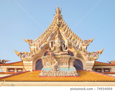 beautiful gable of the famous temple 74934009