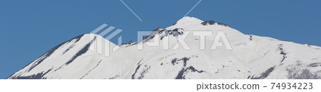 Panorama of Mt. Iwaki in winter Panorama of Mt. Iwaki in winter 74934223