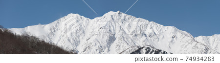 Snow Goryudake Ridge Panorama Winter 74934283