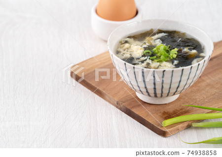 Seaweed egg soup Taiwan snacks seaweed egg soup Taiwan のりたまごスープ Seaweed egg soup Taiwan snacks seaweed egg soup Taiwan のりたまごスープ 74938858