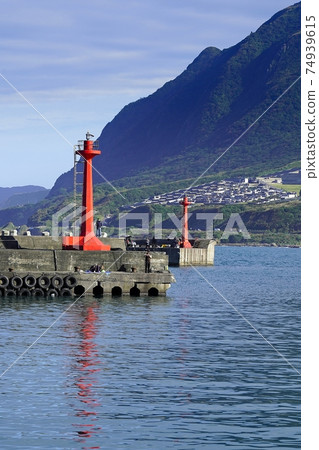 Entrance and exit of fishing port Entrance and exit of fishing port 74939615