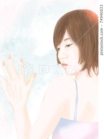 Back and woman Back and woman 74940833