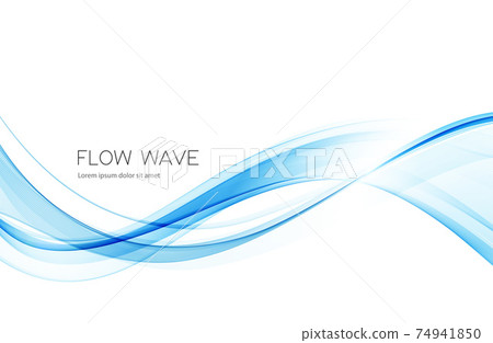 Vector blue color abstract wave design element - Stock Illustration ...