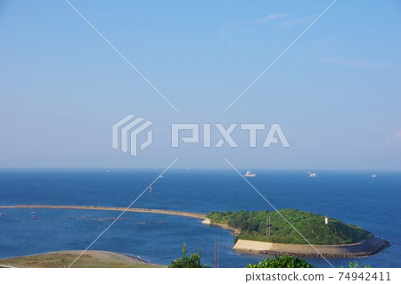 兵庫縣洲本市大石岬天文台眺望那Nar島（蘆之橋立）的景色 74942411