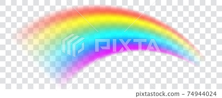 Realistic Spectrum Colour Rainbow on Transparent Background 74944024