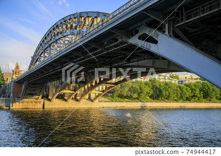 The powerful design of the bridge over the river The powerful design of the bridge over the river 74944417