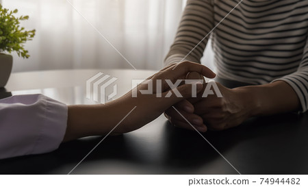 Psychiatrist or professional psychologist consulting on diagnostic examination disease or mental illness in medical clinic or hospital mental. Medical and Healthy service concept. 74944482