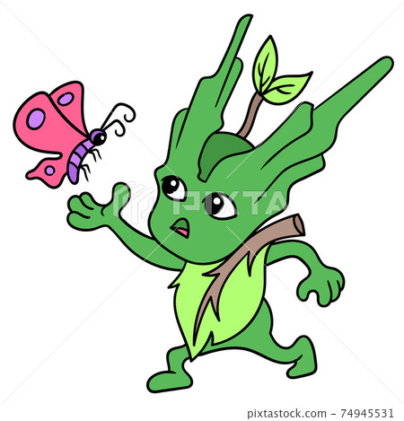 groot cute little kid playing with butterfly, doodle icon image kawaii groot cute little kid playing with butterfly, doodle icon image kawaii 74945531