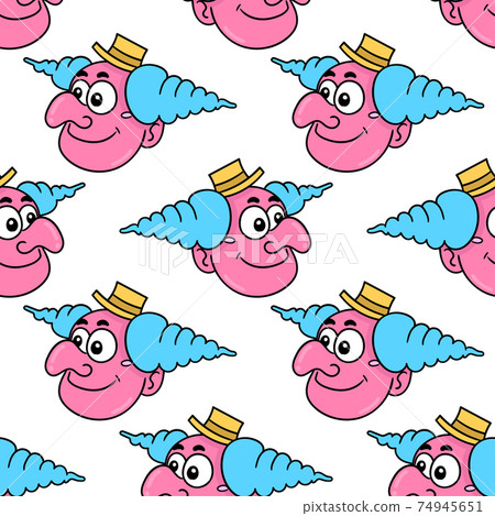 clown horror seamless pattern textile print. repeat pattern background design clown horror seamless pattern textile print. repeat pattern background design 74945651