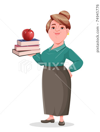 Happy smiling middle aged woman teacher 74945776