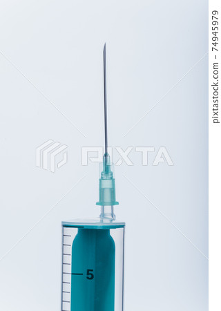 Medicine, Injection, vaccine and disposable syringe isolated, drug concept. Sterile vial medical. Macro close up on backgrounds gray. Medicine, Injection, vaccine and disposable syringe isolated, drug concept. Sterile vial medical. Macro close up on backgrounds gray. 74945979