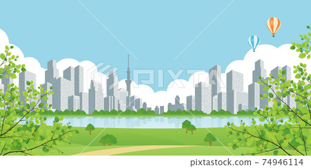 建築城市景觀公園背景素材 建築城市景觀公園背景素材 74946114