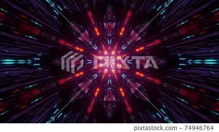 Glowing reflection of tunnel 3d illustration Glowing reflection of tunnel 3d illustration 74946764