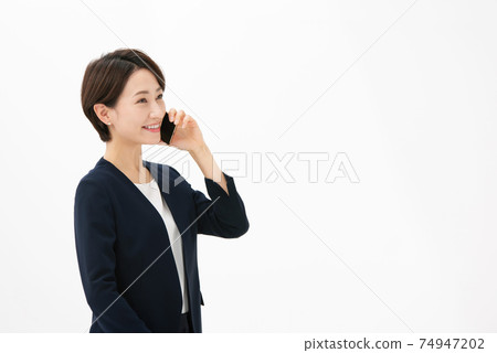 女商人智能手機圖像 74947202