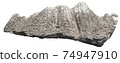 Big stone isolated on white background with clipping path, Big granite rock stone. 74947910