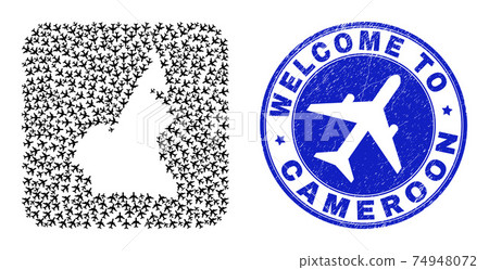 Welcome Rubber Seal and Cameroon Map Airflight Hole Mosaic 74948072