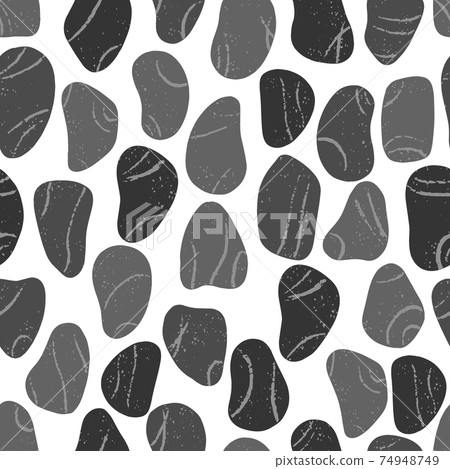 Seamless pattern with river stouns on a white... - Stock Illustration ...
