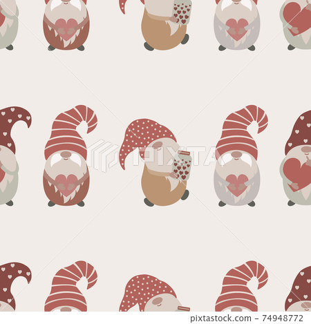 Love gnome vector background. Love gnome vector background. 74948772