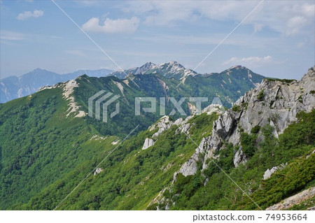 A ridge line from Mt. Ousei to Mt. 74953664