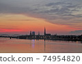 The capital of Latvia, Riga at sunset  74954820