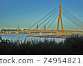 The capital of Latvia, Riga with bridge 74954821