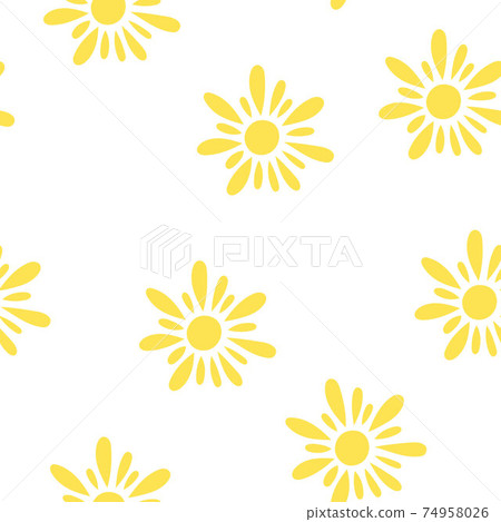 Simple sun seamless pattern vector... - Stock Illustration [74958026 ...