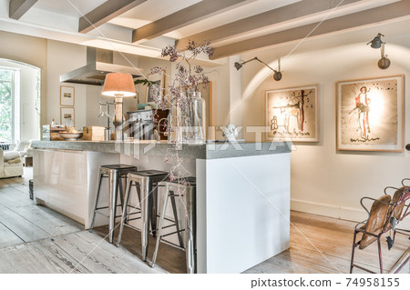 Bright luxury kitchen 74958155