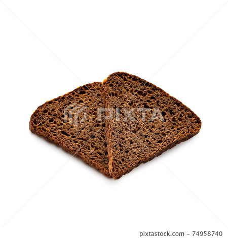 Rye baked bread slices 74958740