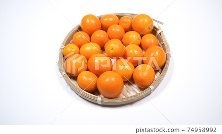Fresh kumquat on a white background 74958992