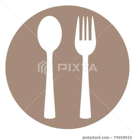 Spoon and fork stamp 74959910
