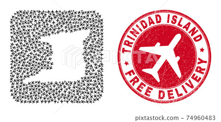 Free Delivery Rubber Stamp Seal and Trinidad Island Map Air Force Inverted Mosaic Free Delivery Rubber Stamp Seal and Trinidad Island Map Air Force Inverted Mosaic 74960483
