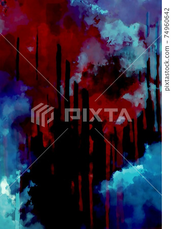 Hanging light blue and red textured background Hanging light blue and red textured background 74960642