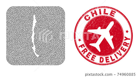 Free Delivery Watermark Seal and Chile Map Aircraft Subtracted Mosaic Free Delivery Watermark Seal and Chile Map Aircraft Subtracted Mosaic 74960885