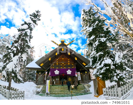 Main shrine of Kamikawa Shrine, Asahikawa City, Hokkaido 74961031