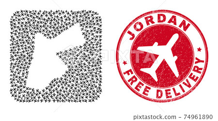 Free Delivery Scratched Seal and Jordan Map Aviation Hole Mosaic Free Delivery Scratched Seal and Jordan Map Aviation Hole Mosaic 74961890
