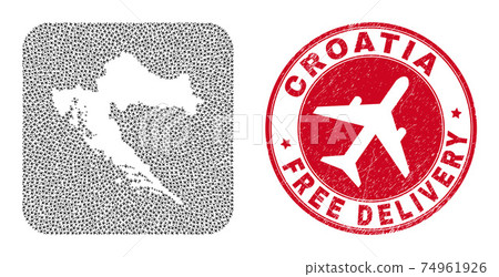 Free Delivery Rubber Seal and Croatia Map Aeroplane Inverted Mosaic Free Delivery Rubber Seal and Croatia Map Aeroplane Inverted Mosaic 74961926